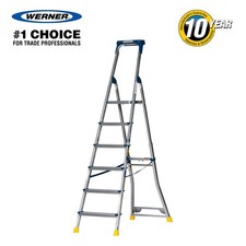 Werner AdjustaStep PRO® Aluminium Stepladder 6 Tread Lightweight 3.03m