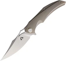 CMB Made Knives Prowler 3.75" M390 Stainless Blade Gray Folding Knife - CMB02G
