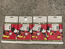 4 X Mickey Mouse Border Wallpaper Prepasted 7" Wide Walt Disney Vintage Lot