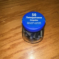 50-Pack Black Fountain Pen Ink Cartridges Compatible Refills