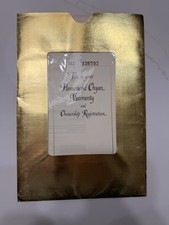 NOS Hammond Organ M3 Warranty Registration Paperwork BLANK Serial 126792 Vtg OEM
