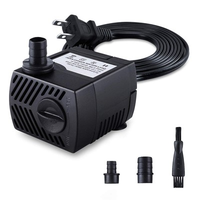 Fountain Pump, 80GPH(4W 300L/H) Submersible Water Pump, Durable Outdoor Fount...