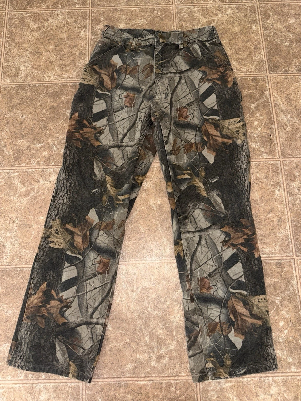Carhartt Men's Dungaree Fit Camo Canvas Carpenter Pants 34 Regular