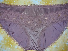 NEW VS body by victoria Lace Detail bikini Panty Size Medium Cocoa shimmer