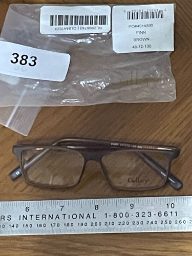 Gallery FINN BR 48-12-130 Brown Plastic Full Rim Eyeglasses Frame