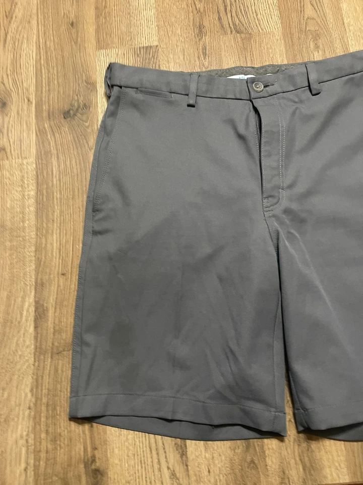 Pantalones Cortos Haggar, Para Hombre Talla 34, Gris, Cool18 Pro, Pantalones Cortos Chinos Foto 3 de 4