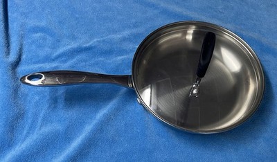 Wolfgang Puck 8'' Stainless Steel Omelet Pan with Glass Lid Cafe Collection