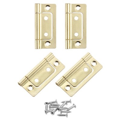 4 Stück 2x1 Zoll Türscharniere ohne Einsteckschloss,geräuscharm,golden