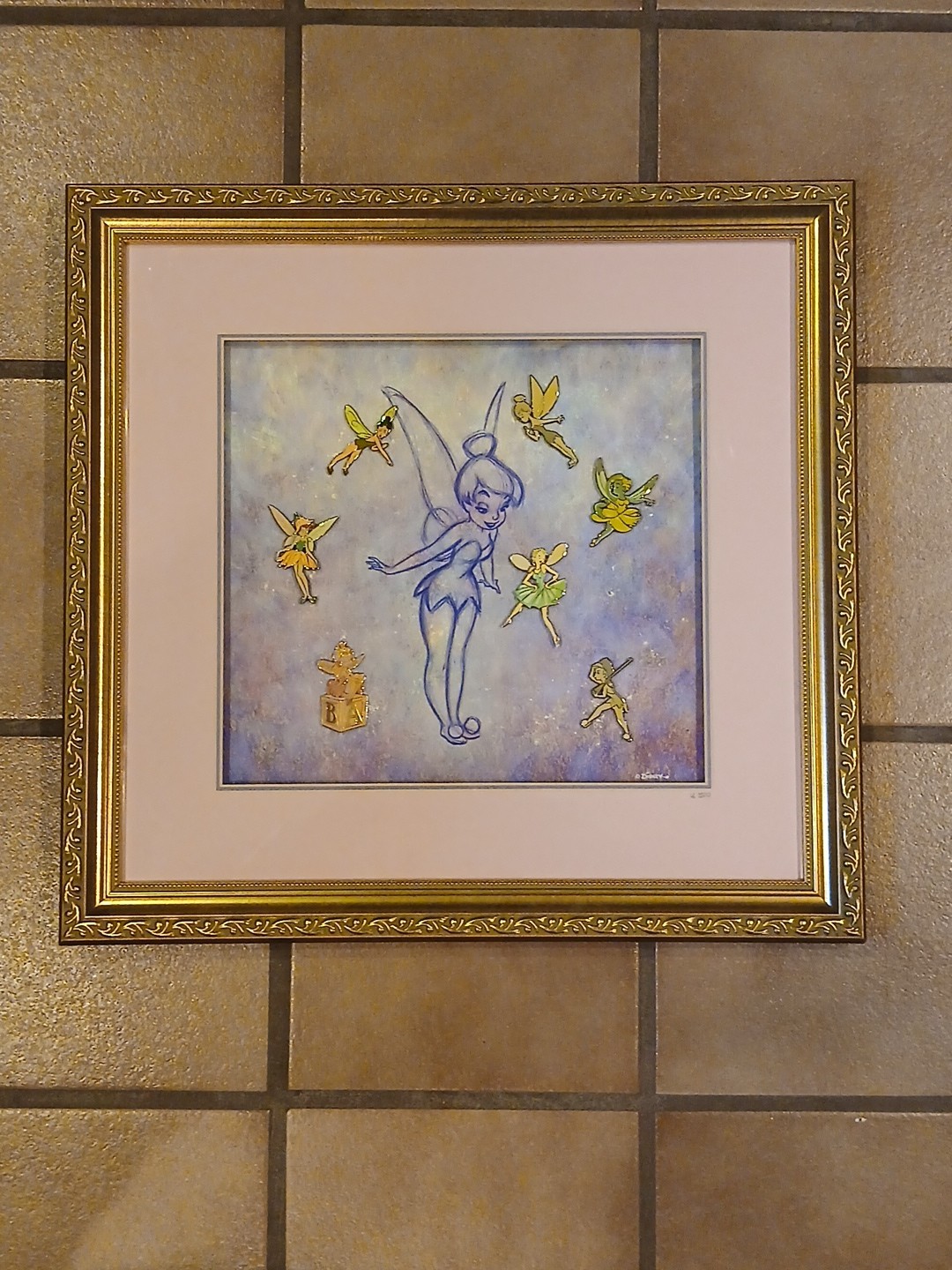 DISNEY TINKER BELL HISTORY EVOLUTION THROUGH YEARS FRAME PIN SET LE CONCEPT ART