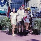 Man & Woman w/Ye Mystic Krewe of Gasparilla Pirates, Tampa FL: 1960's 35mm Slide — photo 2