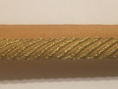 Conso 1/2'' Woven Upholstery Twisted Lip Cord Gold BTY 11YDS Available #3