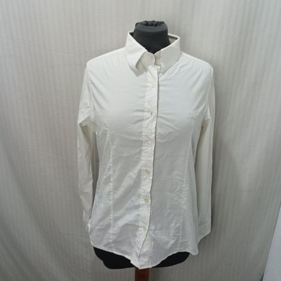 Item e7110 Womens Burberry White Shirt Size L Slim Fit Dress Size M Bi