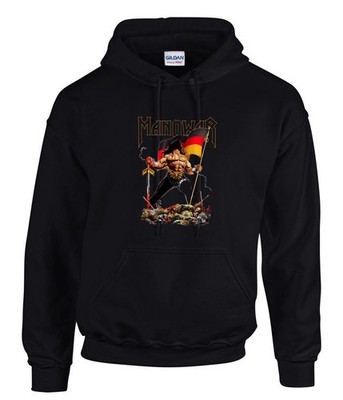 MANOWAR Rock Music Logo schwarz Hooded Kapuzenpullover -31446-SW
