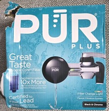 PUR PLUS Faucet Filtration System Black Chrome PFM200B Open Box Damaged 0Ship