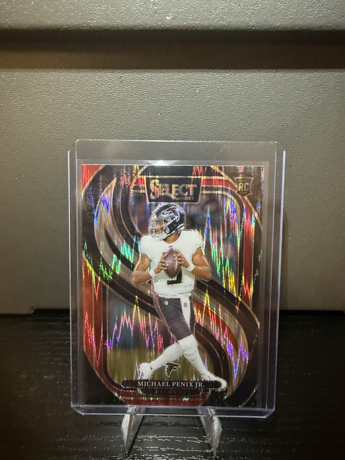 2024 Select - Premier Level Michael Penix Jr. #110 Black & Red Shock Prizm (RC)