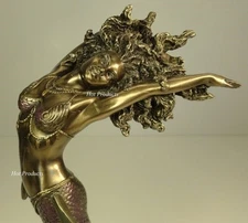 10 1/2" Orisha Yemaya Ocean Goddess Yoruba African Statue Bronze Finish