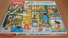 Vintage Sesame Street Puzzle Hi Neighbor Playskool Complete