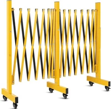 Folding Safety Expandable Barricade 16FT Retractable Driveway Gate Crowd Control