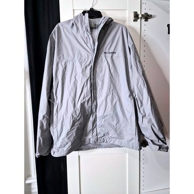 Columbia Sportswear Company Gray Hooded Lightweight Jacket XXL Mens