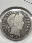 1897 Barber Liberty Head Dime 90% silver Actual coin Good Coin
