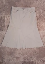 Gitano Women's Maxi Skirt 18W Flared Bottom Khaki Beige