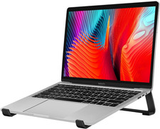 Aluminum Laptop Stand for Desk - Cooling Ergonomic Design - Fits Macbook Air Pro