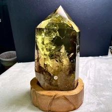 5.45LB TOP! Natural Rainbow citrine quartz obelisk crystal wand point healing