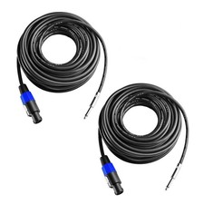 2pcs 10 Feet Professional Speakon To 1/4 Speaker Cable Pair 10 Ft 12 Gauge Speak