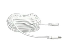 100 FT DC Power Adapter Extension Cable 12V 2.1mm x 5.5mm Cord White