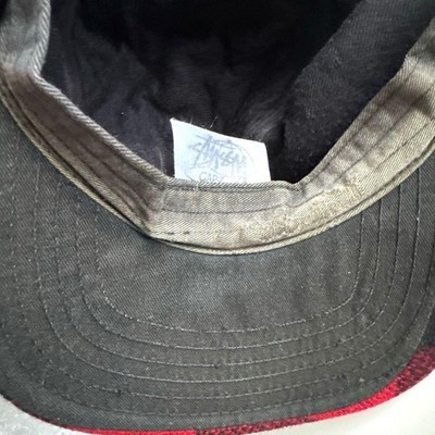 Stussy Men Vhtf Wool Cap 80S Vintage Block Check Early Limited