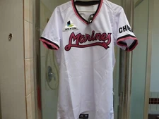 NEW DESCENTE Japan NPB CHIBA LOTTE MARINES Baseball Jersey Throwback Retro LARGE