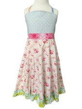 Matilda Jane Platinum Floral Ellie Pink Roundabout Dress EUC Sz 8  5/40