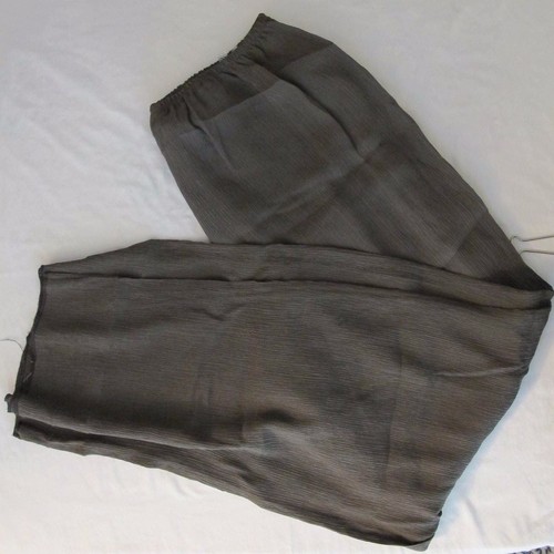 Pantalones de seda gris Carole Little talla 10 - Imagen 2 de 4