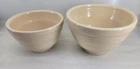 2 pc PREP baking NESTING mixing BOWL SET ivory FIESTA