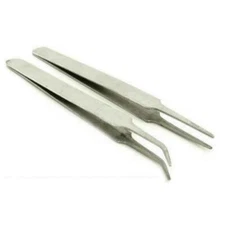 2 Tweezers for Jewelry Beading & Pocket Watch Repair Art Craft Crafts Hobby Tool