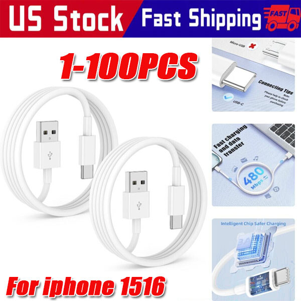 iPhone 16 Pro Max Fast Charging USB-A to Type C Cable-image