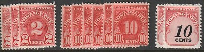 U.S. Sc. #J81(3), J84(6) & J97(2), MNH, 1931/59 Postage Dues