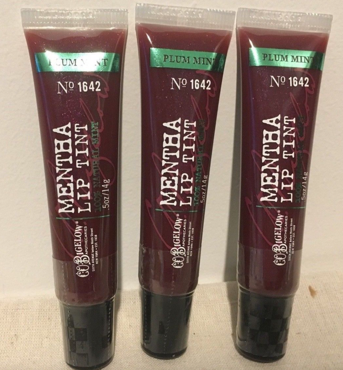 bath & body works c.o. bigelow mentha lip tint mint Magenta Gloss cooling sensation Mentha Lip Tint gives that