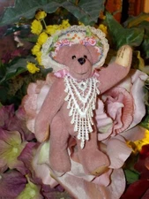 3.5" Rosalind Pink Cashmere Bear By World Of Miniature Bears