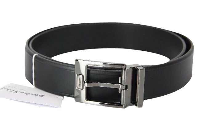 Salvatore Ferragamo ブラックベルト Amazon.com: Salvatore Ferragamo Black Pebbled Leather