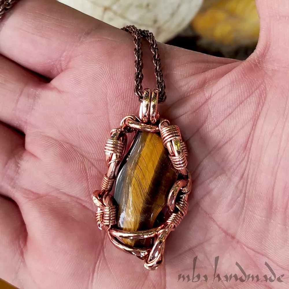 Tiger eye shop crystal pendant