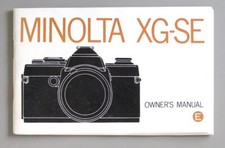 Minolta XG-SE Instruction Manual 1979