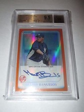 MANNY BANUELOS 2011 Bowman Chrome BGS 9.5 Orange Refractor Autograph #1/25 AUTO