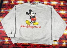 Vintage Walt Disney World Mickey Mouse Sweatshirt Gray Adult 3XL USA Made