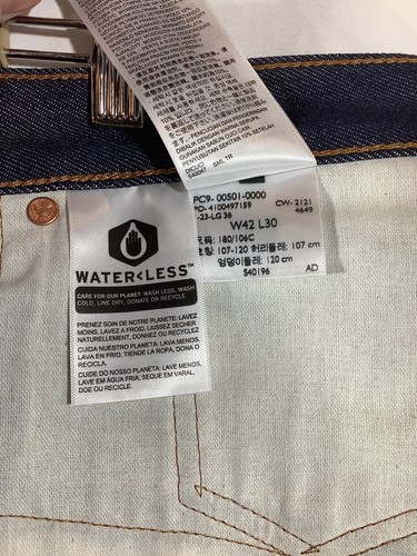 Vintage Levi's 501 Indigo Dark Blue Denim Jeans W44 L28 EUC XL Western Work Wear - Picture 11 of 11