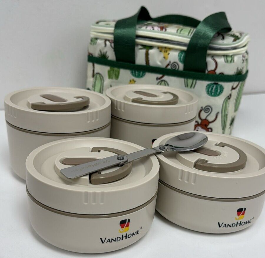 Lunch Bento Box With Bag Portable Thermal Leakproof Lunch Containers 18/8 Stainl
