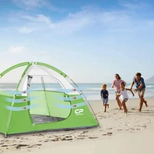 3 Person Waterproof Camping Tent  Easy Setup Windproof Outdoor Gear