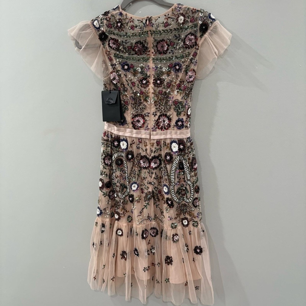 NWT Needle & Thread Dress Enchanted Lace Knee Length in Jordan Pink  Embellished | eBay