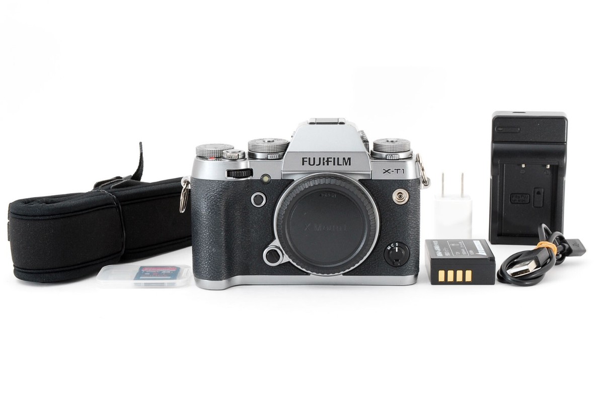 Fujifilm X-T1 Body 16.3MP Digital Camera Silver [Exc+++] w/Strap 