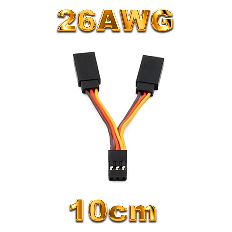 ✅ Servo V-Kabel Y-Kabel Verlängerung 3Pin JR Stecker auf 2 Buchsen 10cm 26AWG ✅ - Bild 3 von 4